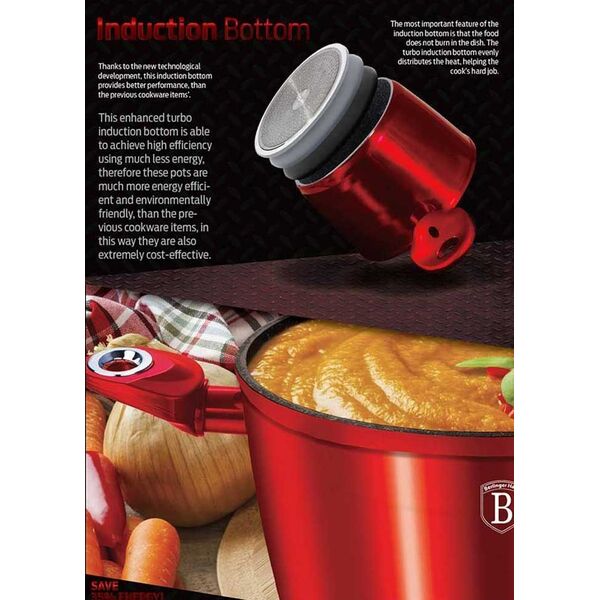 Berlinger Haus GARNEK GRANITOWY 30cm BERLINGER HAUS BH-6192 BURGUNDY 7544149 5999108414138