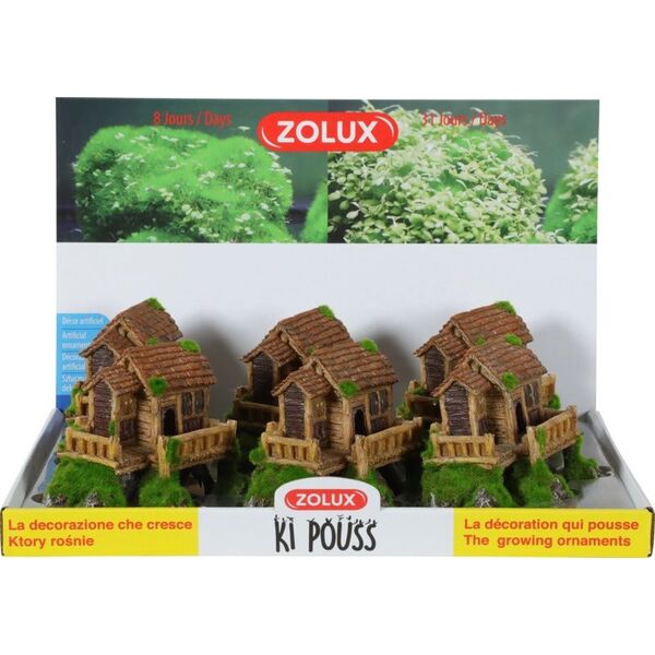 Zolux Dekoracja akwarystyczna KIPOUSS chata S- z nasionami żywych roślin 7544653 3336023521817