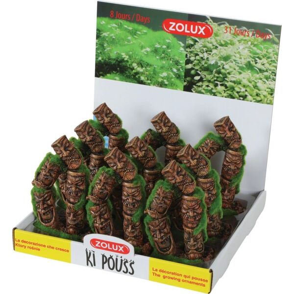 Zolux Dekoracja akwarystyczna Kipouss totem 2 kolumny- z nasionami żywych roślin 7544659 3336023521794
