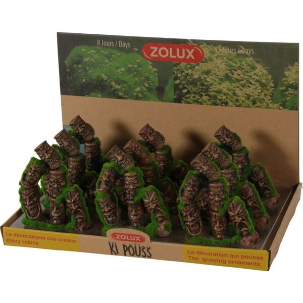 Zolux Dekoracja akwarystyczna KIPOUSS totem 3 kolumny- z nasionami żywych roślin 7544660 3336023521800