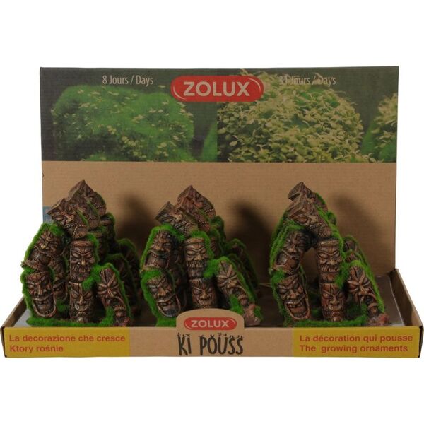 Zolux Dekoracja akwarystyczna KIPOUSS totem 3 kolumny- z nasionami żywych roślin 7544660 3336023521800