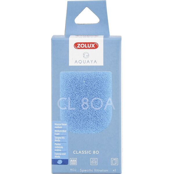 Zolux AQUAYA Wkład gąbka Blue Foam Classic 80 7544710 3336023302072