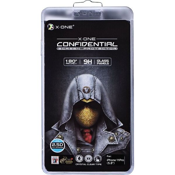 Partner Tele.com Szkło hartowane X-ONE Full Cover Extra Strong Privacy - do iPhone 11 Pro Max (full glue) czarny 7557865 5903396038600