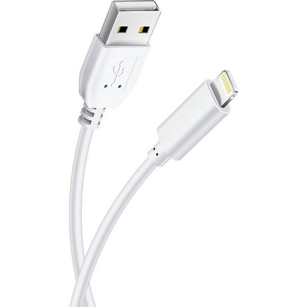 Kabel USB Partner Tele.com USB-A - Lightning 1.2 m Biały 7560929 5901737933171