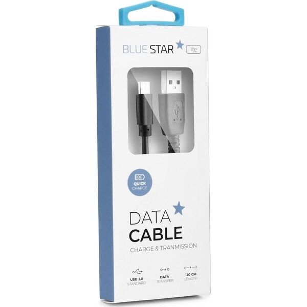 Kabel USB Partner Tele.com USB-A - microUSB 1.2 m Czarny 7560931 5901737933256