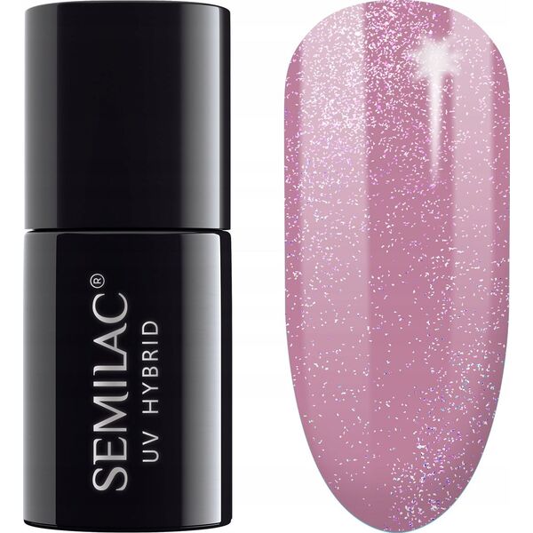Semilac Semilac Lakier Hybrydowy Shimmer Dust Pink 319 uniwersalny 7635207 5902751434033