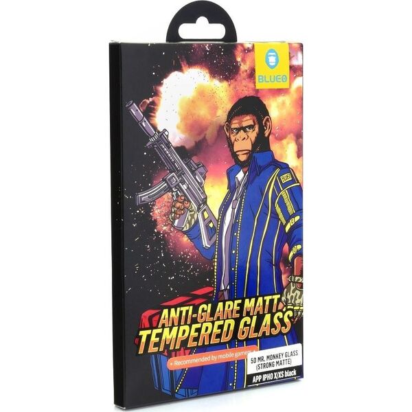 Partner Tele.com Szkło Hartowane 5D Mr. Monkey Glass - APP IPHO X/XS/11 Pro czarny (Strong Matte) 7655645 5901737942470