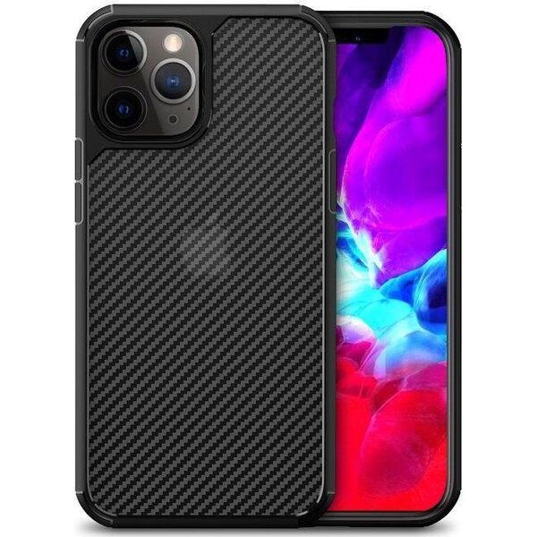 Crong Crong Hybrid Carbon - etui iPhone 12 Pro Max czarny 7699868 5907731986762