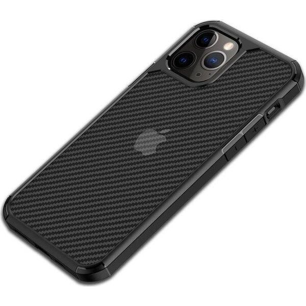 Crong Crong Hybrid Carbon - etui iPhone 12 Pro Max czarny 7699868 5907731986762