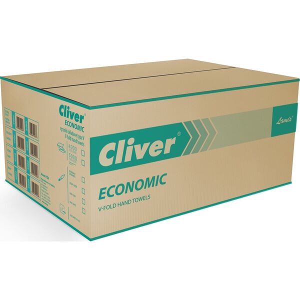 Cliver RĘCZNIKI ZZ CLIVER 1W MAKULATURA (20 X 200), BIAŁY 7704037 5900848002264