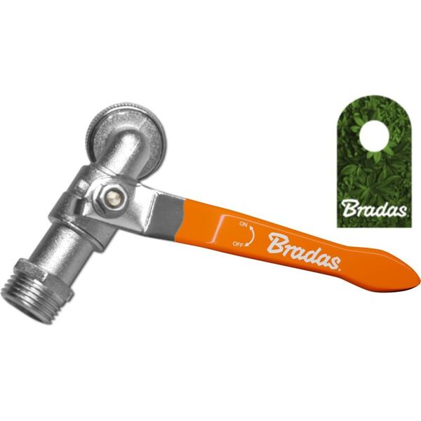 Bradas Kran kulowy mosiężny 1/2 GZ 3/4 z przyłączem na wąż 1/2 BRADAS 3110 7710127 5907544413110