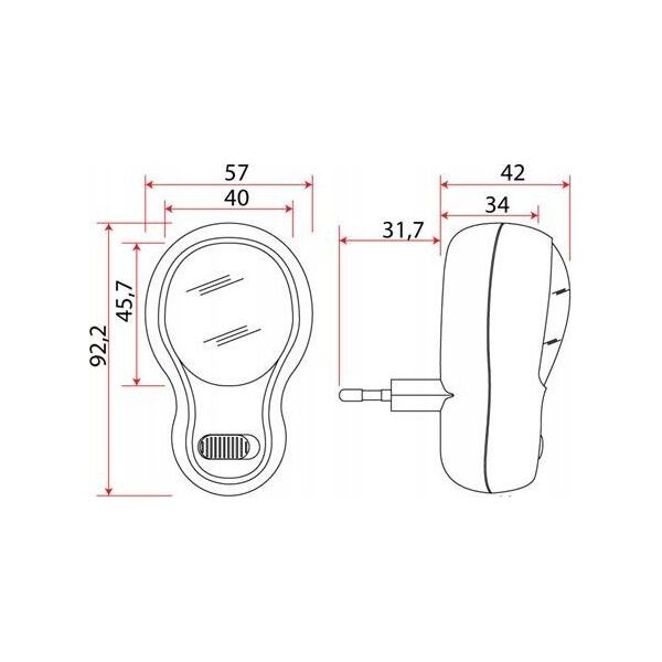 Lampa stołowa Rum-Lux Lampka nocna LED mini LN-11-LED do gniazdka RUM-LUX 7732821 5905003006484