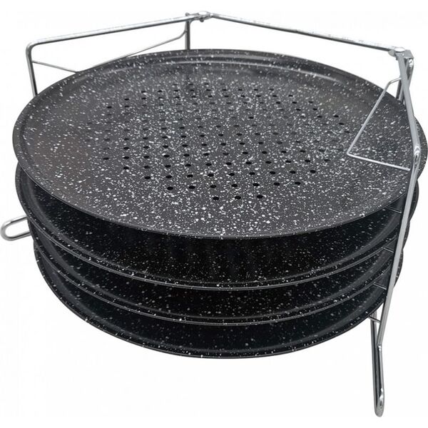KingHoff ZESTAW 4 BLACH DO PIECZENIA PIZZY KINGHOFF KH-1553 7829168 5908287215535