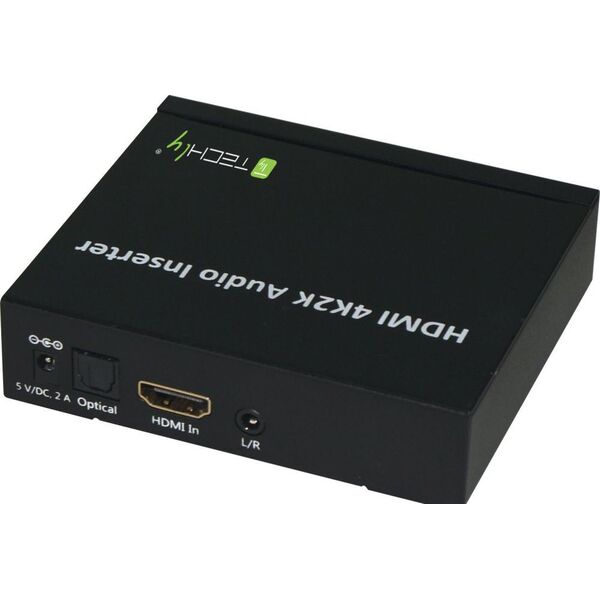 Techly HDMI 2K4K AUDIO INSERTER HDMI/TOSLINK/AUDIO STEREO L/R 7836705 8051128103687