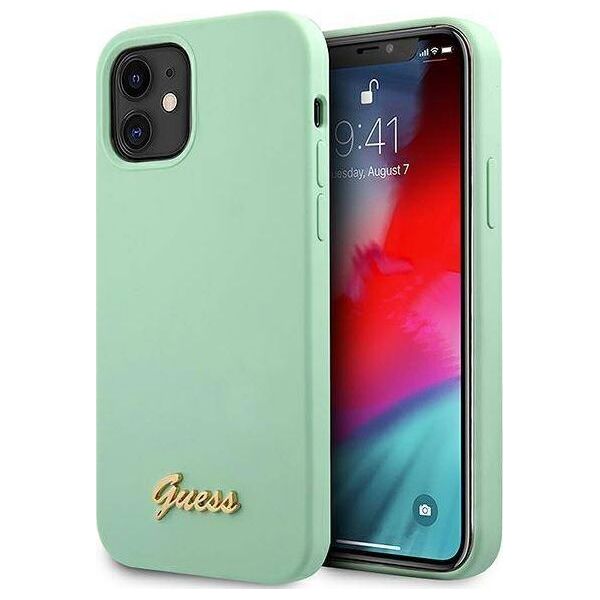 Guess Etui Guess GUHCP12SLSLMGGN Apple iPhone 12 mini zielony/green hardcase Metal Logo Script 7845429 3700740494578