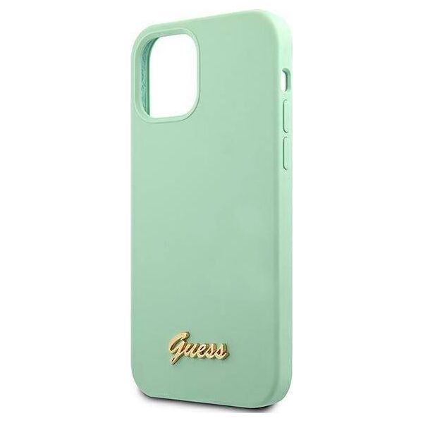 Guess Etui Guess GUHCP12SLSLMGGN Apple iPhone 12 mini zielony/green hardcase Metal Logo Script 7845429 3700740494578