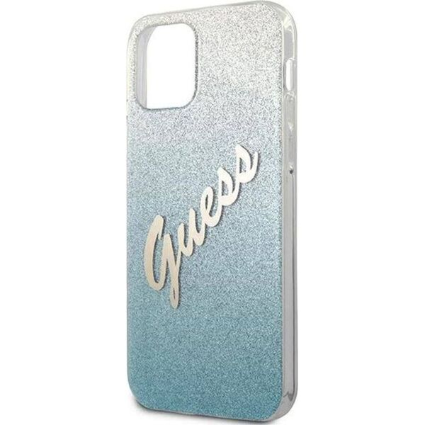 Guess Etui Guess GUHCP12SPCUGLSBL Apple iPhone 12 mini niebieski/blue hardcase Glitter Gradient Script 7845441 3700740494790