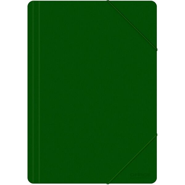 Office Products Teczka z gumką A4, PP, 500mikr., 3-skrz., zielona 7922797 5901503690925