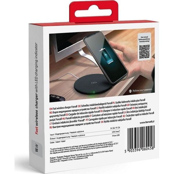Ładowarka ForCell Indukcyjna 2 A (5903396060458) 8013230 5903396060458