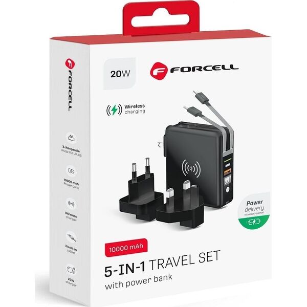 Ładowarka ForCell 1x USB-A 1x USB-C 3 A 8013233 5903396072468