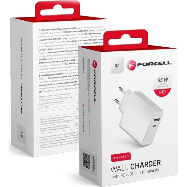 Ładowarka ForCell TFK-TC-45WPD 1x USB-C 3 A 8013238 5903396040962
