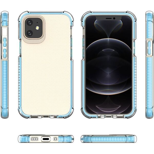 Hurtel Spring Armor żelowy elastyczny pancerny pokrowiec z kolorową ramką do iPhone 12 mini zielony 8075176 9111201918023