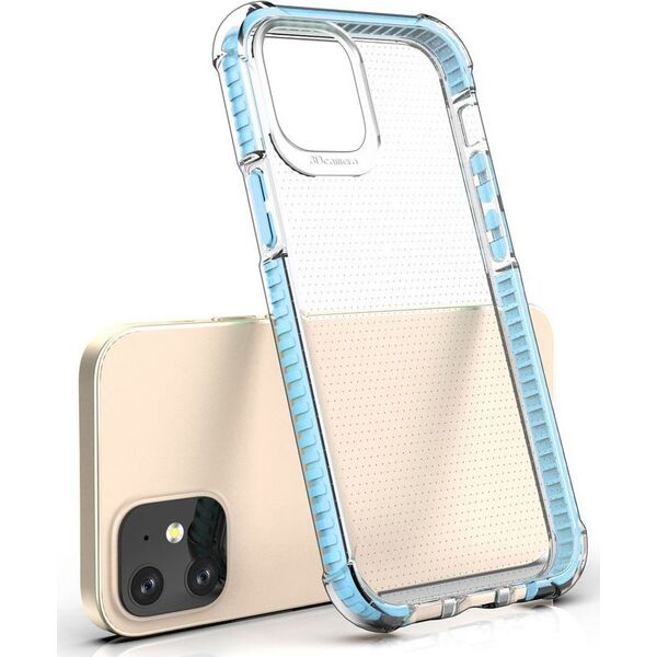Hurtel Spring Armor żelowy elastyczny pancerny pokrowiec z kolorową ramką do iPhone 12 mini zielony 8075176 9111201918023