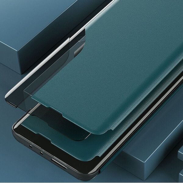 Hurtel Eco Leather View Case elegancki futerał etui z klapką i funkcją podstawki Samsung Galaxy A02s czarny 8075241 9111201923133