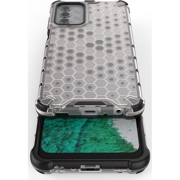 Hurtel Honeycomb etui pancerny pokrowiec z żelową ramką Samsung Galaxy A32 5G przezroczysty 8075326 9111201926301