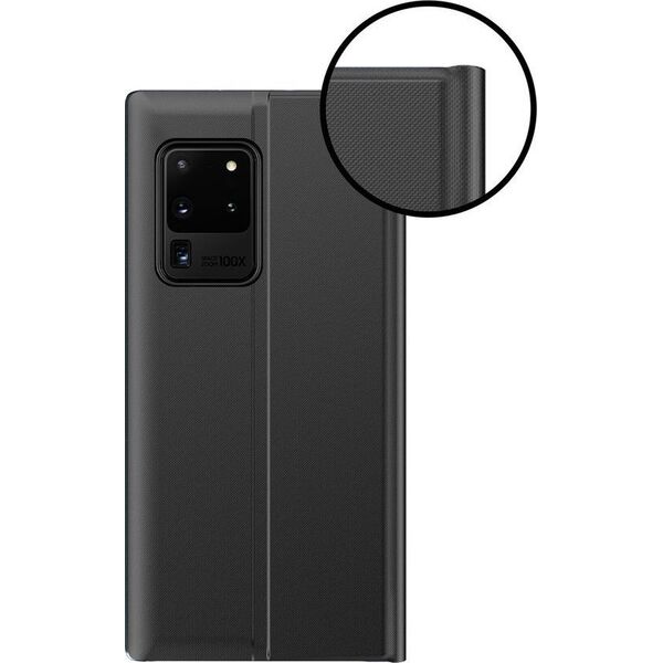 Hurtel New Sleep Case pokrowiec etui z klapką z funkcją podstawki Samsung Galaxy A02s czarny 8089618 9111201923263