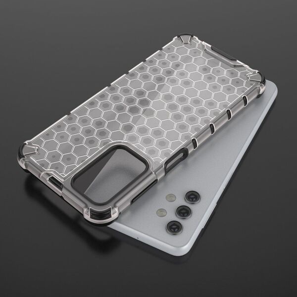 Hurtel Honeycomb etui pancerny pokrowiec z żelową ramką Samsung Galaxy A32 5G zielony 8089671 9111201926288