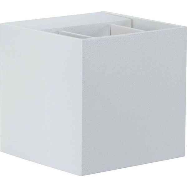 Kinkiet Paulmann Oprawa elewacyjna Cybo LED 2x3W 230V IP65 kwadratowy 80x80mm Biały Aluminium (PL18001) - Paulmann 8092492 4000870180013