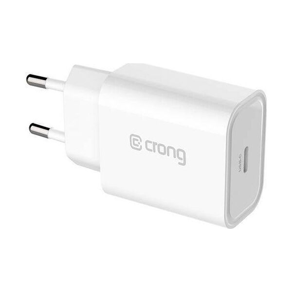 Ładowarka Crong Travel Charger 1x USB-C 3 A (CRG-TUSBC20-WHI) 8107998 5907731987202