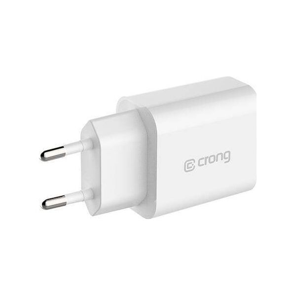 Ładowarka Crong Travel Charger 1x USB-C 3 A (CRG-TUSBC20-WHI) 8107998 5907731987202