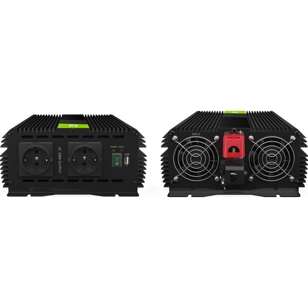 Przetwornica Green Cell Przetwornica napięcia Inwerter Green Cell PRO 12V na 230V 2000W/4000W Modyfikowana sinusoida 8119642 5907813963698