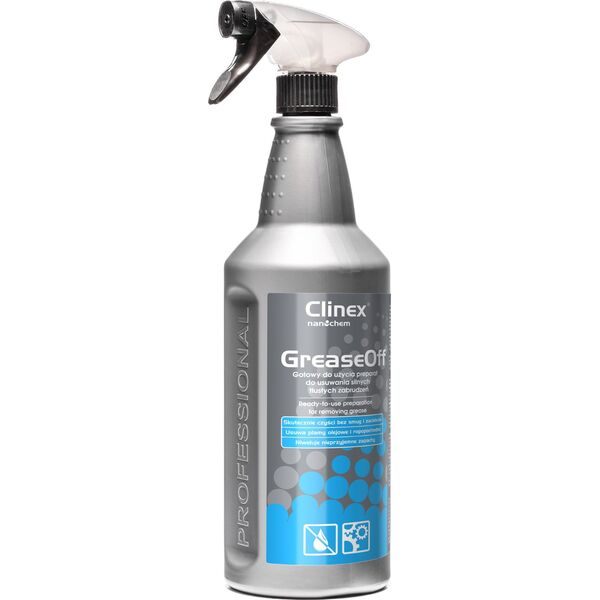 Clinex Odtłuszczacz środek do usuwania silnych tłustych zabrudzeń CLINEX GreaseOff 1L Odtłuszczacz środek do usuwania silnych tłustych zabrudzeń CLINEX GreaseOff 1L 8147762 5907513273868
