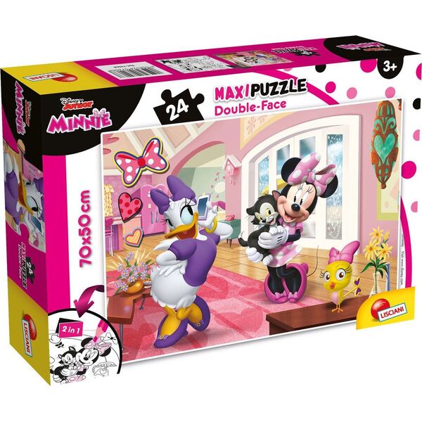 Lisciani Puzzle dwustronne maxi 24 Myszka Minnie 8153366 8008324074068