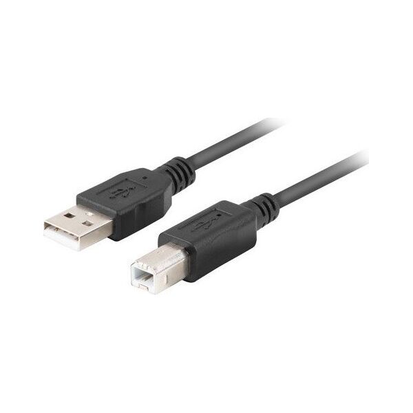 Kabel USB Lanberg USB-A - USB-B 3 m Czarny (CA-USBA-15CU-0030-BK) 8161178 5901969429909