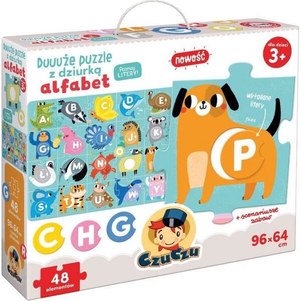 Bright Junior Media Duże Puzzle z Dziurką Alfabet 8163684 5902983491262