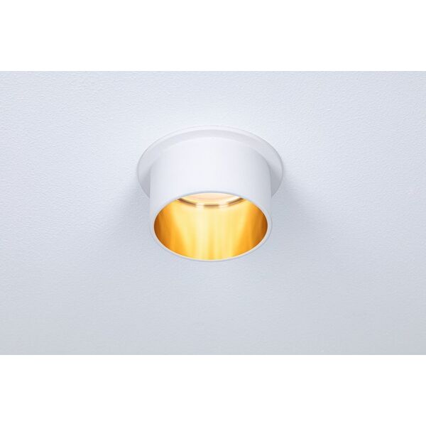 Paulmann Oprawa GIL wpuszczana 3StepDim rd starr LED 1x6W 2700K 230V weiß matt/gold Alu 8196741 4000870933800