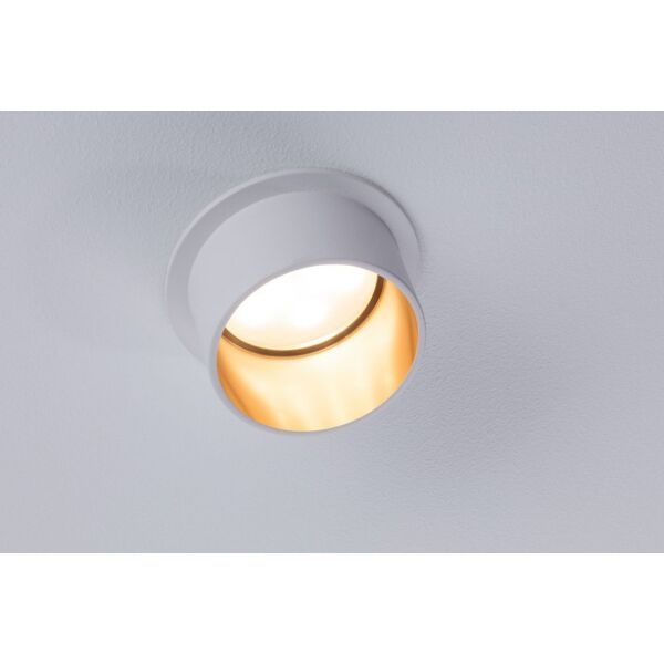 Paulmann Oprawa GIL wpuszczana 3StepDim rd starr LED 1x6W 2700K 230V weiß matt/gold Alu 8196741 4000870933800