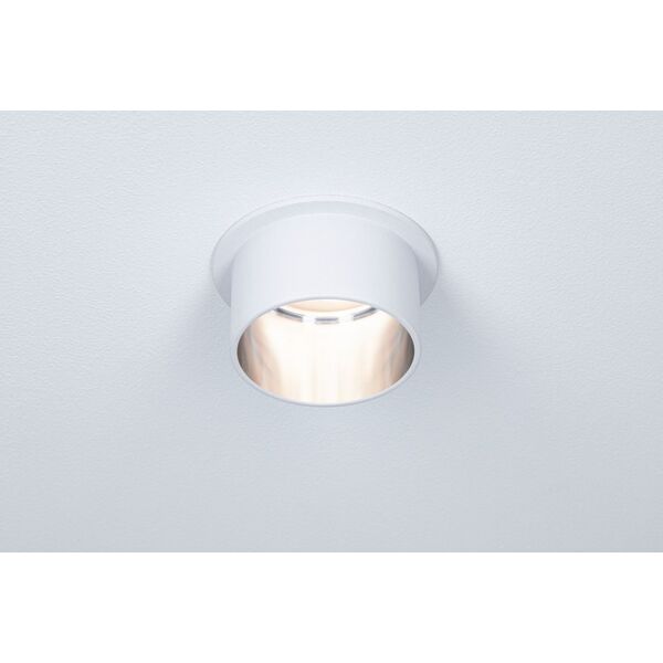 Paulmann Oprawa wpuszczana Gil Coin 3StepDim rd starr LED 1x6W 2700K 230V weiß matt/eisen Alu 8196743 4000870933848