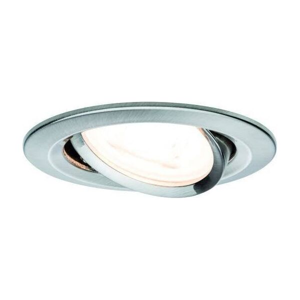 Paulmann Zestaw Oprawa wbudowana Nova ruchoma LED 3x6,5W 2700K 230V GU10 51mm Żelazo Szczotkowane/Aluminium 8196975 4000870934296