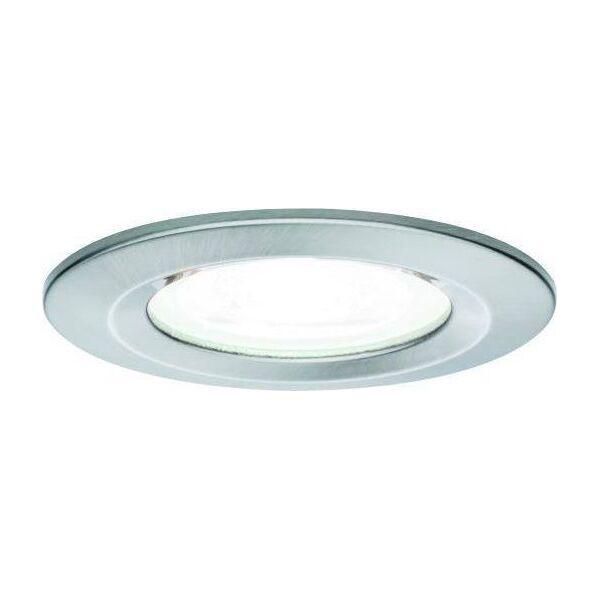 Paulmann Zestaw Oprawa wbudowana Nova stałe LED IP44 3x6,5W 4000K 230V GU10 51mm Żelazo Szczotkowane/ Aluminium 8196977 4000870929797