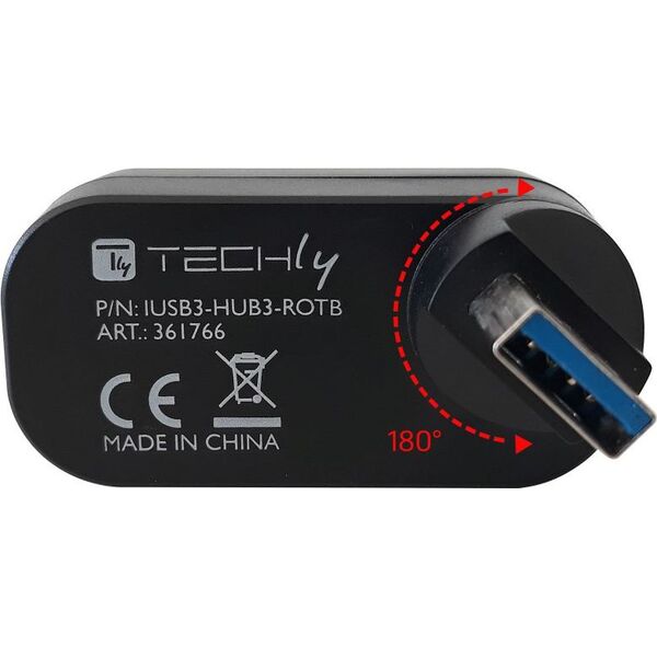HUB USB Techly 3x USB-A 3.0 (IUSB3-HUB3-ROTB) 8198968 8059018361766