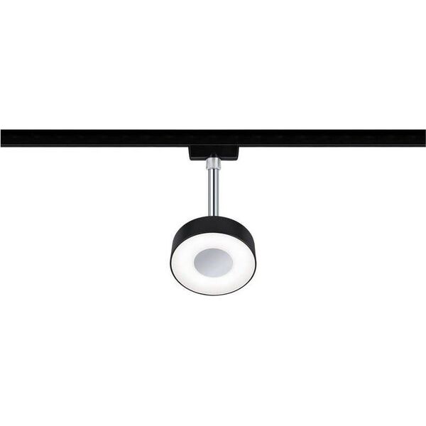 Paulmann URail System Spot Circle 1x5W Czarny Mat/Chrom 230V Metal 4000K ściemniany 8199058 4000870969397