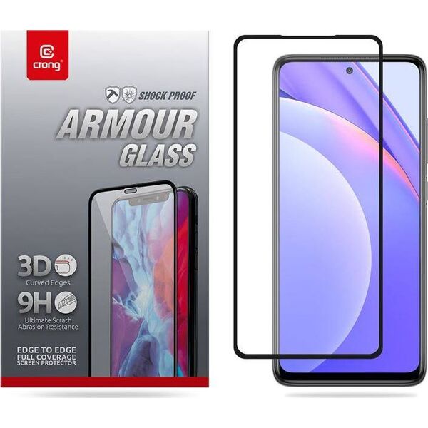Crong Crong 3D Armour Glass - Szkło hartowane 9H Full Glue na cały ekran Xiaomi Mi 10T Lite 8236234 5907731987257
