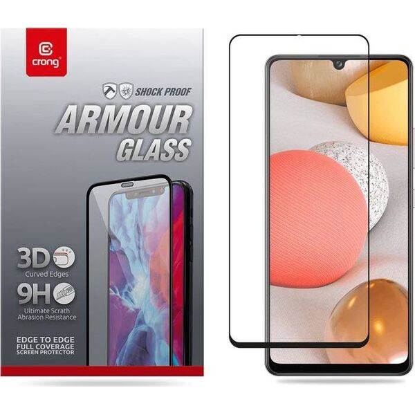 Crong Crong 3D Armour Glass - Szkło hartowane 9H Full Glue na cały ekran Samsung Galaxy A42 5G 8236670 5907731987271