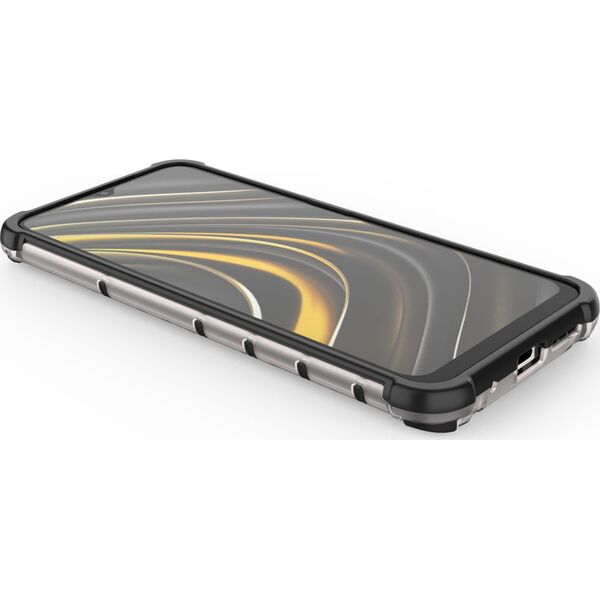 Hurtel Honeycomb etui pancerny pokrowiec z żelową ramką Xiaomi Poco M3 / Xiaomi Redmi 9T przezroczysty 8238709 9111201925717