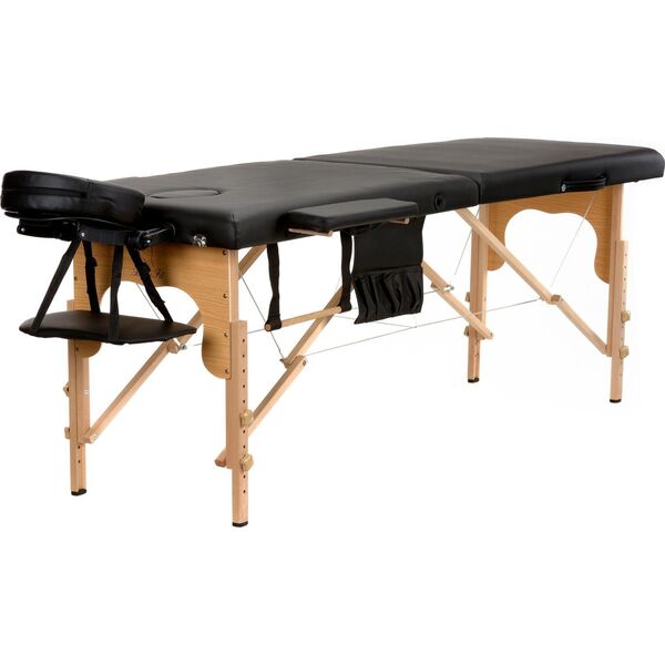 Bodyfit Stół, łóżko do masażu 2-segmentowe drewniane 8244690 5902759970991